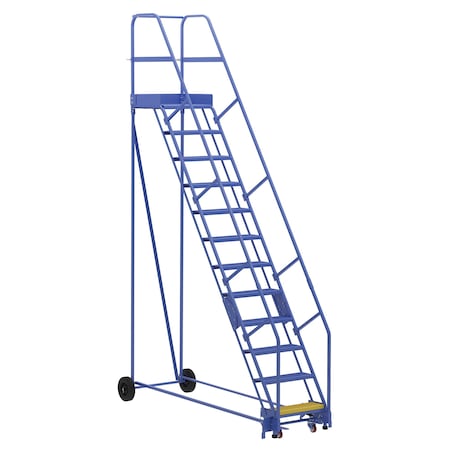 Vestil 156 H Steel Warehouse Ladder, 58 deg Perf, 12 Step, 21", 12 Steps LAD-12-21-P